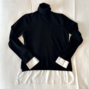 Turtleneck Sweater with blouse detail sz. XS